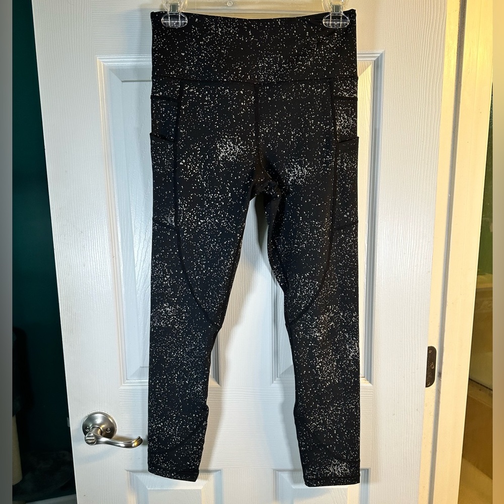 EUC Zyia Active Light N Tight Reflective Splatter Pocket High-Rise Leggings